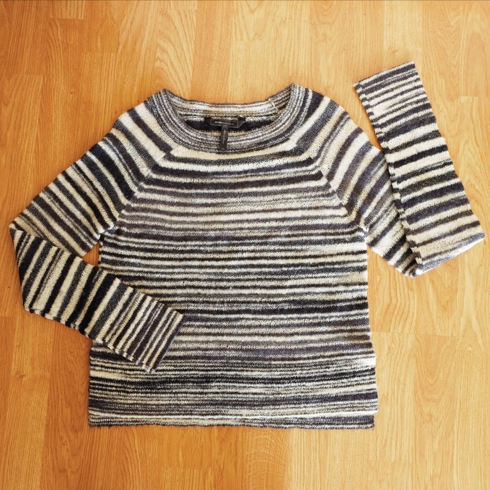 SALE! BCBGMaxAzria sweater black and white stripes